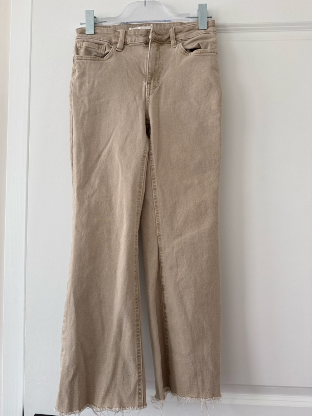 Mango Beige Wide-Leg Jeans